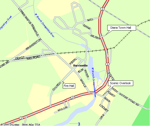 Map of Harrisville, NY