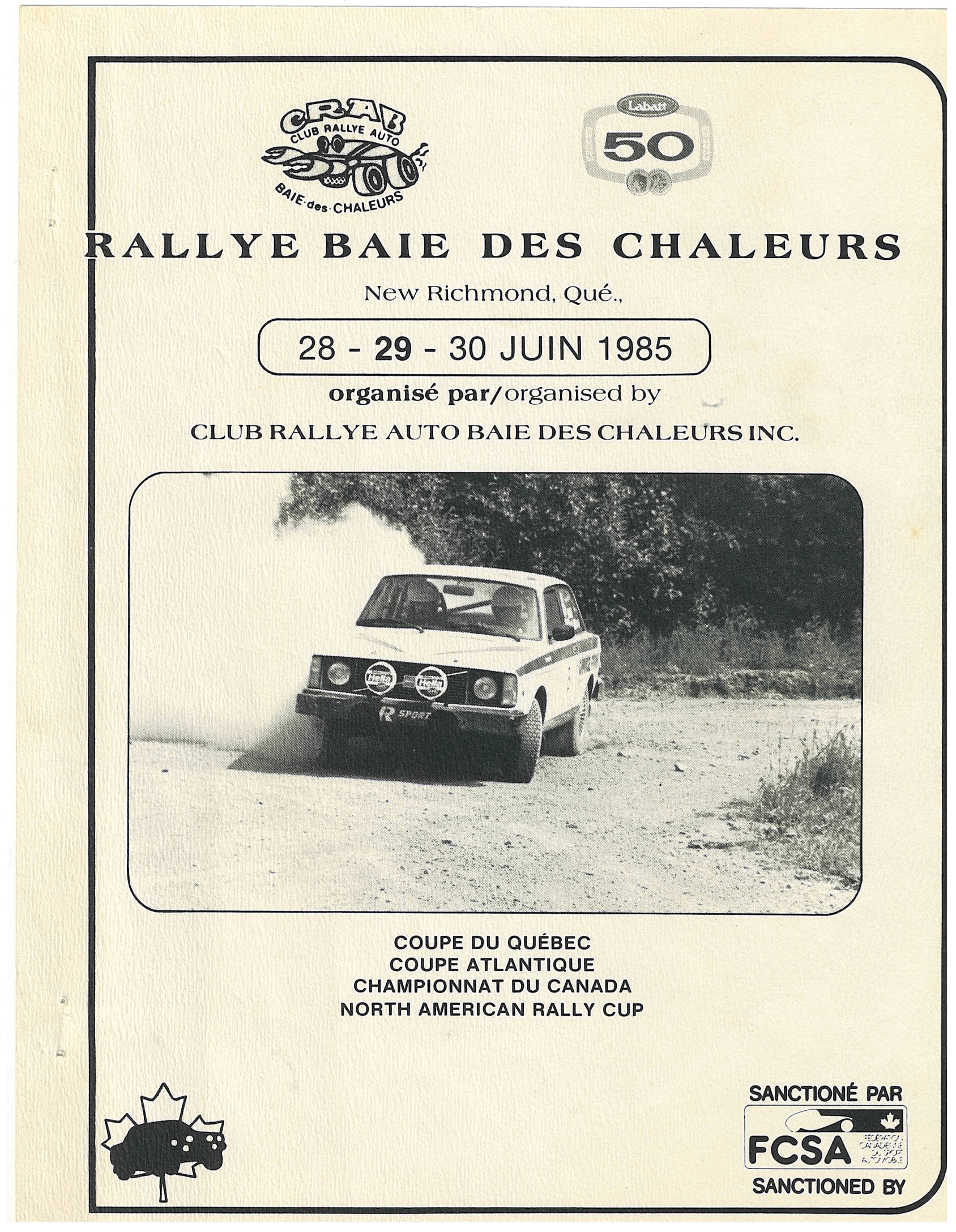 Rallye Baie Des Chaleurs 1985