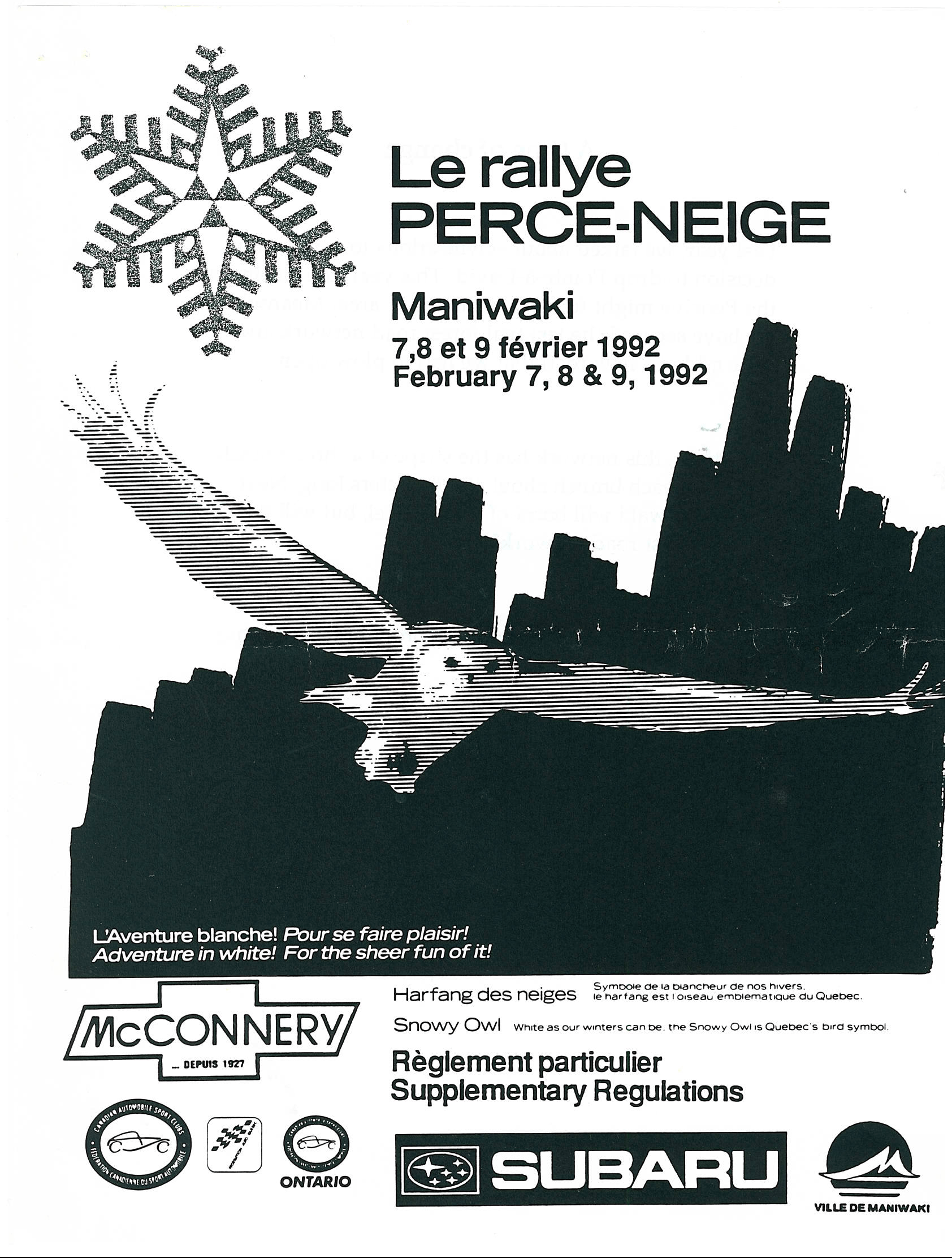 Rallye Perce Neige, 1992