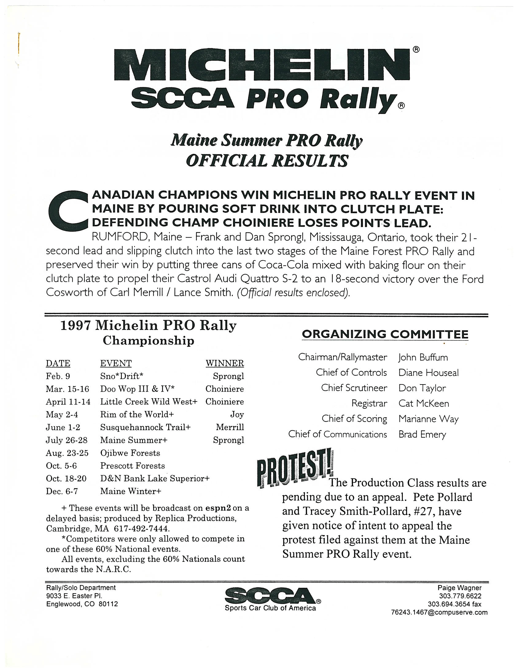 Official Results
