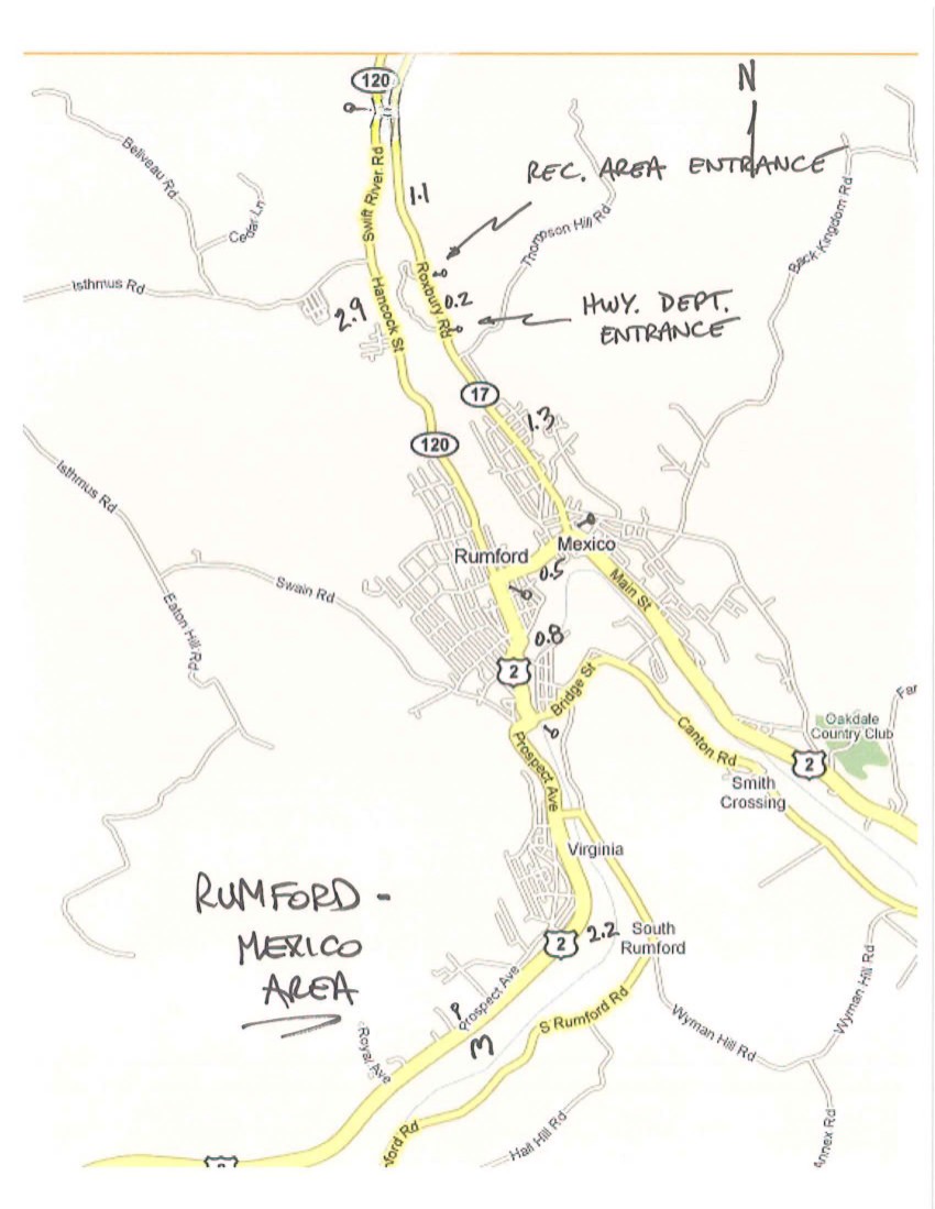 Map of Rumford-Mexico Area